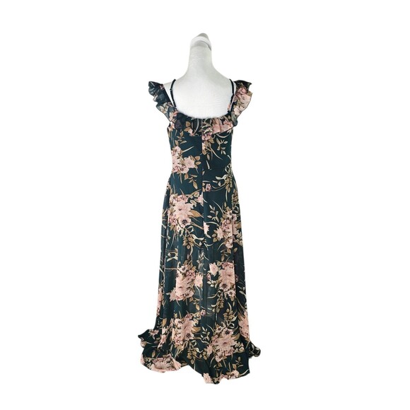 Cold Shoulder High Low Hem Allover Floral Dress - Picture 3 of 10